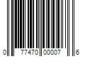 Barcode Image for UPC code 077470000076