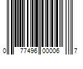 Barcode Image for UPC code 077496000067