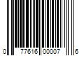 Barcode Image for UPC code 077616000076