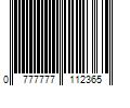 Barcode Image for UPC code 0777777112365