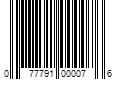 Barcode Image for UPC code 077791000076