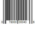 Barcode Image for UPC code 078000000436