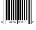 Barcode Image for UPC code 078037000072