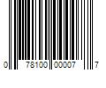 Barcode Image for UPC code 078100000077