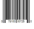 Barcode Image for UPC code 078100007250