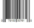 Barcode Image for UPC code 078100007618