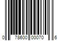 Barcode Image for UPC code 078600000706