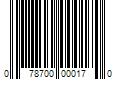 Barcode Image for UPC code 078700000170