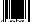 Barcode Image for UPC code 078800000261