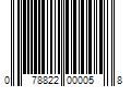 Barcode Image for UPC code 078822000058