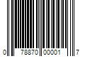 Barcode Image for UPC code 078870000017