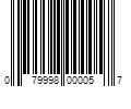 Barcode Image for UPC code 079998000057