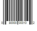 Barcode Image for UPC code 080000003102