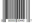 Barcode Image for UPC code 080000004437