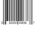 Barcode Image for UPC code 080000006387