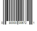 Barcode Image for UPC code 080000006721