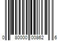 Barcode Image for UPC code 080000008626