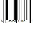 Barcode Image for UPC code 080006111801