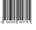 Barcode Image for UPC code 0800315000715