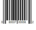 Barcode Image for UPC code 080037000082