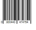 Barcode Image for UPC code 0800443474754