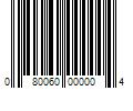 Barcode Image for UPC code 080060000004