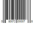 Barcode Image for UPC code 080072000078