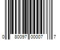 Barcode Image for UPC code 080097000077