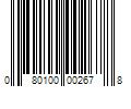 Barcode Image for UPC code 080100002678