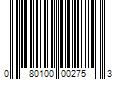 Barcode Image for UPC code 080100002753