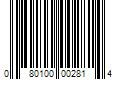 Barcode Image for UPC code 080100002814