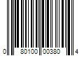 Barcode Image for UPC code 080100003804