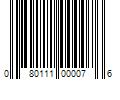 Barcode Image for UPC code 080111000076