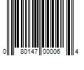 Barcode Image for UPC code 080147000064