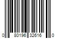 Barcode Image for UPC code 080196326160