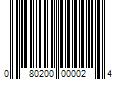 Barcode Image for UPC code 080200000024