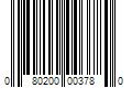 Barcode Image for UPC code 080200003780