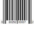 Barcode Image for UPC code 080252000072