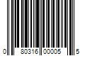 Barcode Image for UPC code 080316000055