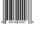 Barcode Image for UPC code 080319000076