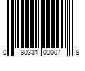 Barcode Image for UPC code 080331000078