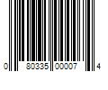 Barcode Image for UPC code 080335000074