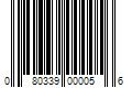 Barcode Image for UPC code 080339000056