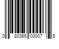 Barcode Image for UPC code 080365000075