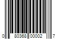 Barcode Image for UPC code 080368000027