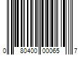 Barcode Image for UPC code 080400000657