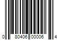 Barcode Image for UPC code 080406000064