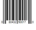 Barcode Image for UPC code 080432500170. Product Name: 