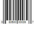 Barcode Image for UPC code 080500000397