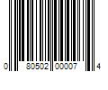 Barcode Image for UPC code 080502000074